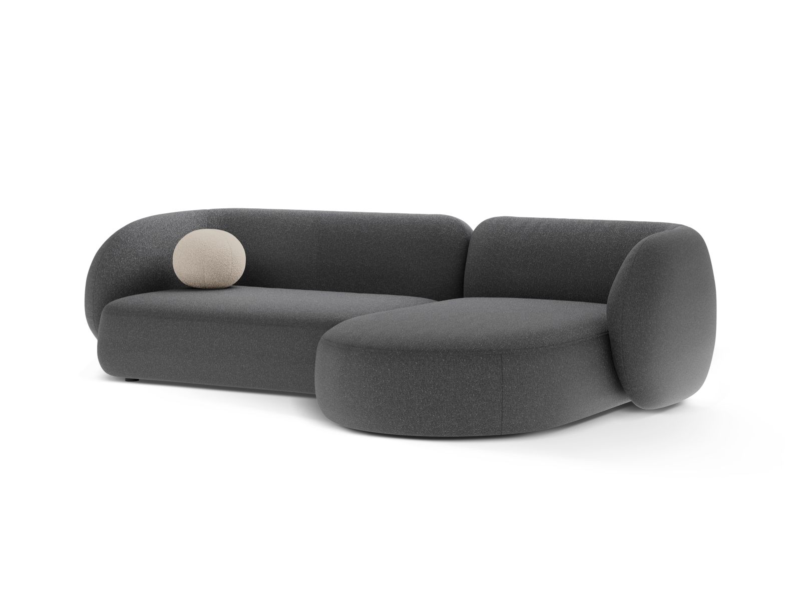 Modular Right Corner Sofa, "Kate", 3 Seats, 285x176x76