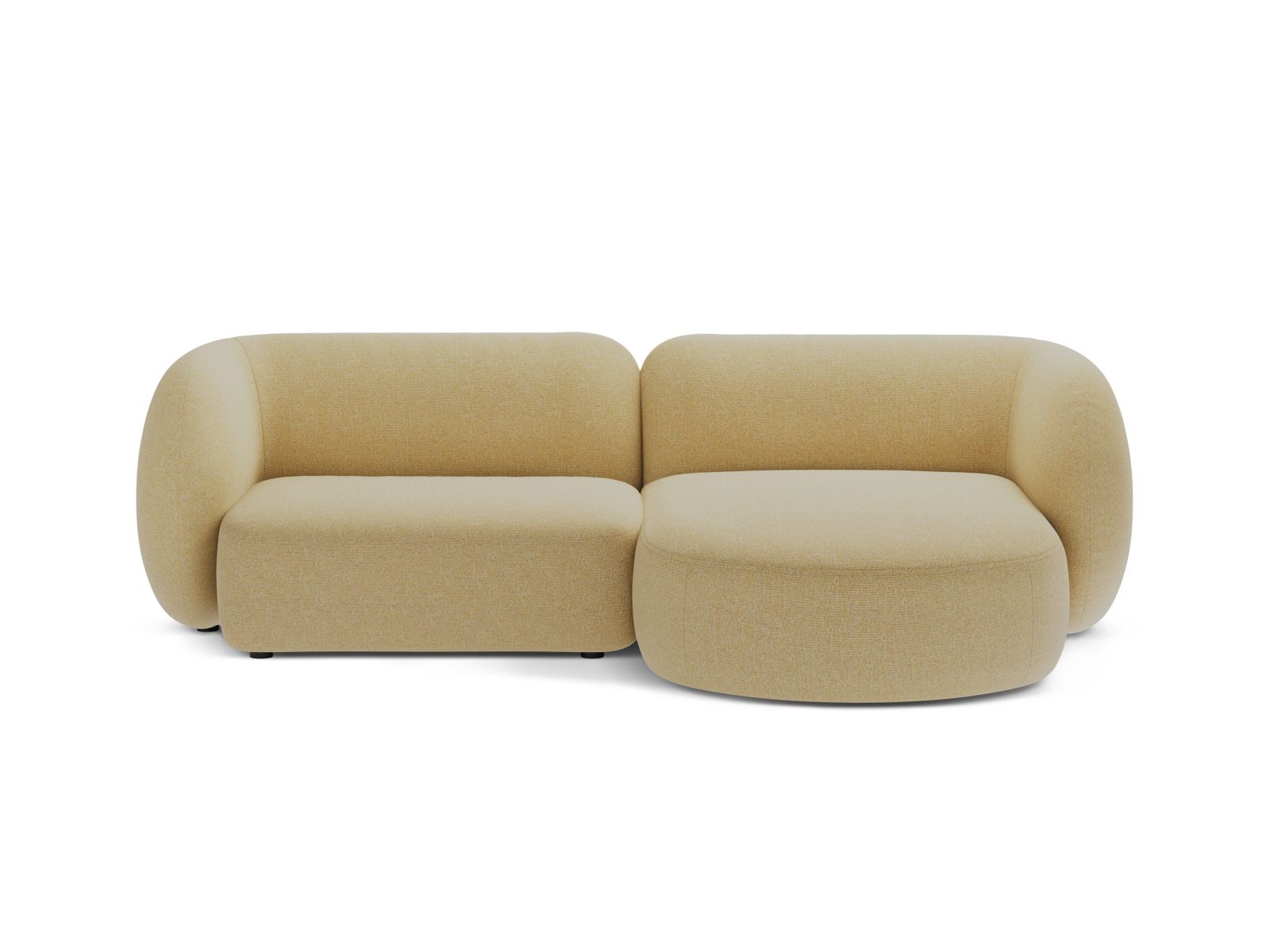 Modular Right Corner Sofa, "Kate", 2 Seats, 255x176x76