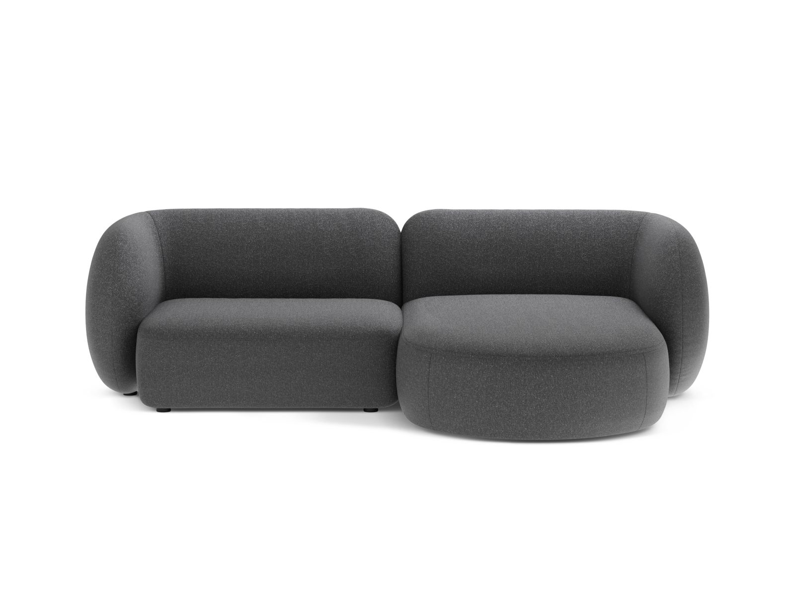 Modular Right Corner Sofa, "Kate", 2 Seats, 255x176x76