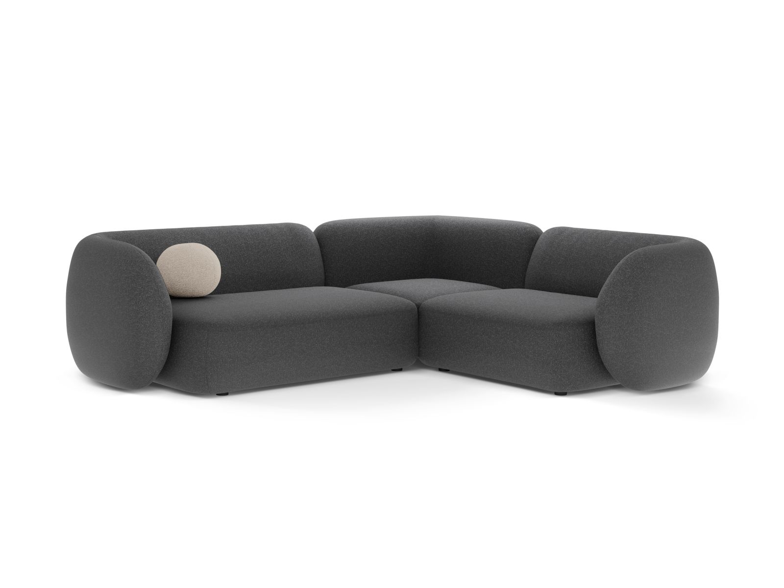 Modular Right Corner Sofa, "Kate", 4 Seats, 252x220x76