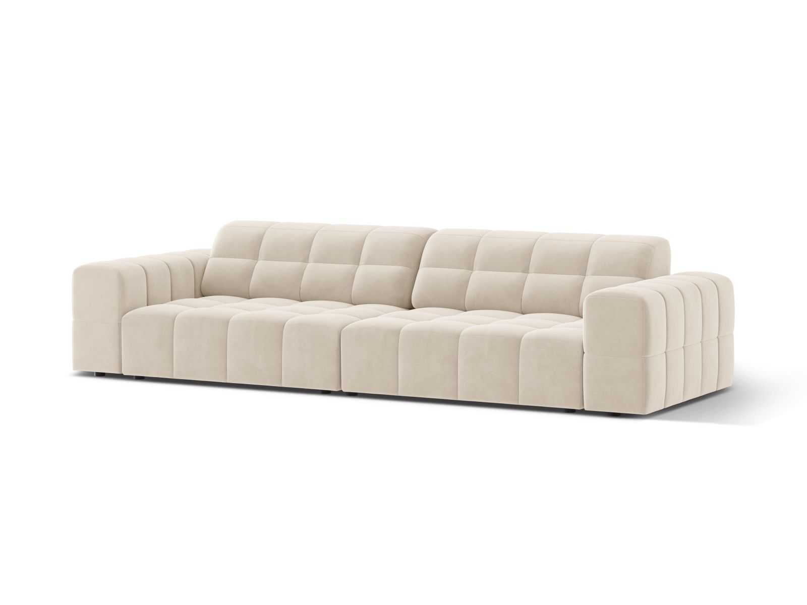Velvet Sofa, "Jennifer", 4 Seats, 252x102x78