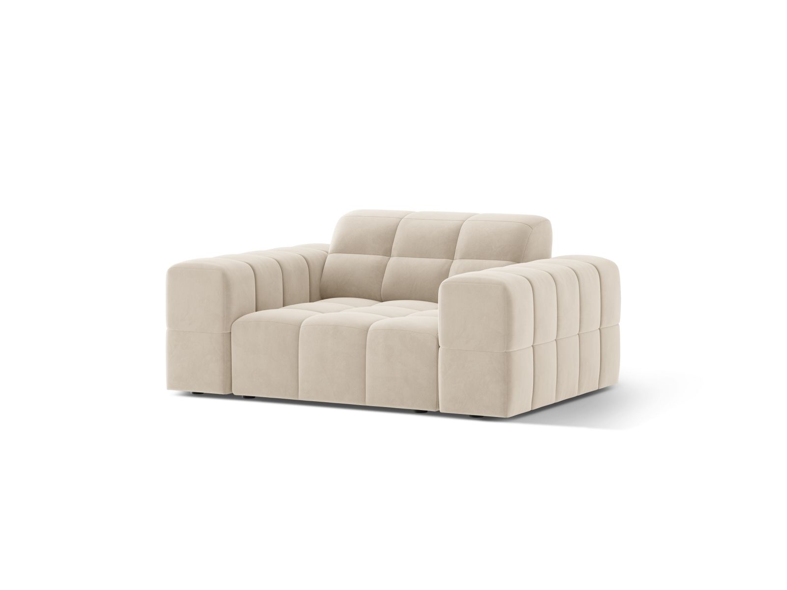 Velvet Armchair, "Jennifer", 1 Seat, 132x102x78