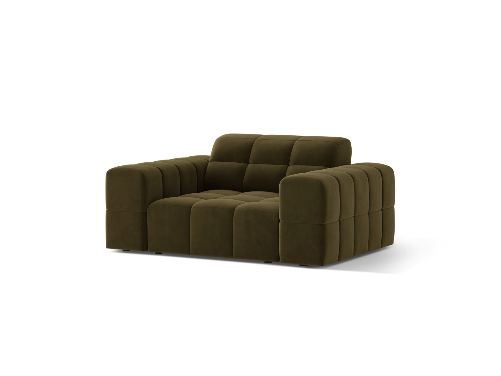 Velvet Armchair, "Jennifer", 1 Seat, 132x102x78