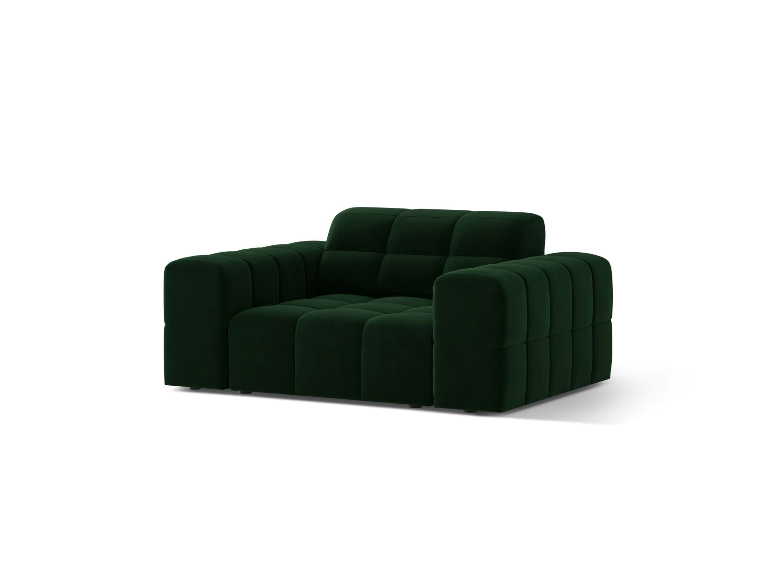 Velvet Armchair, "Jennifer", 1 Seat, 132x102x78