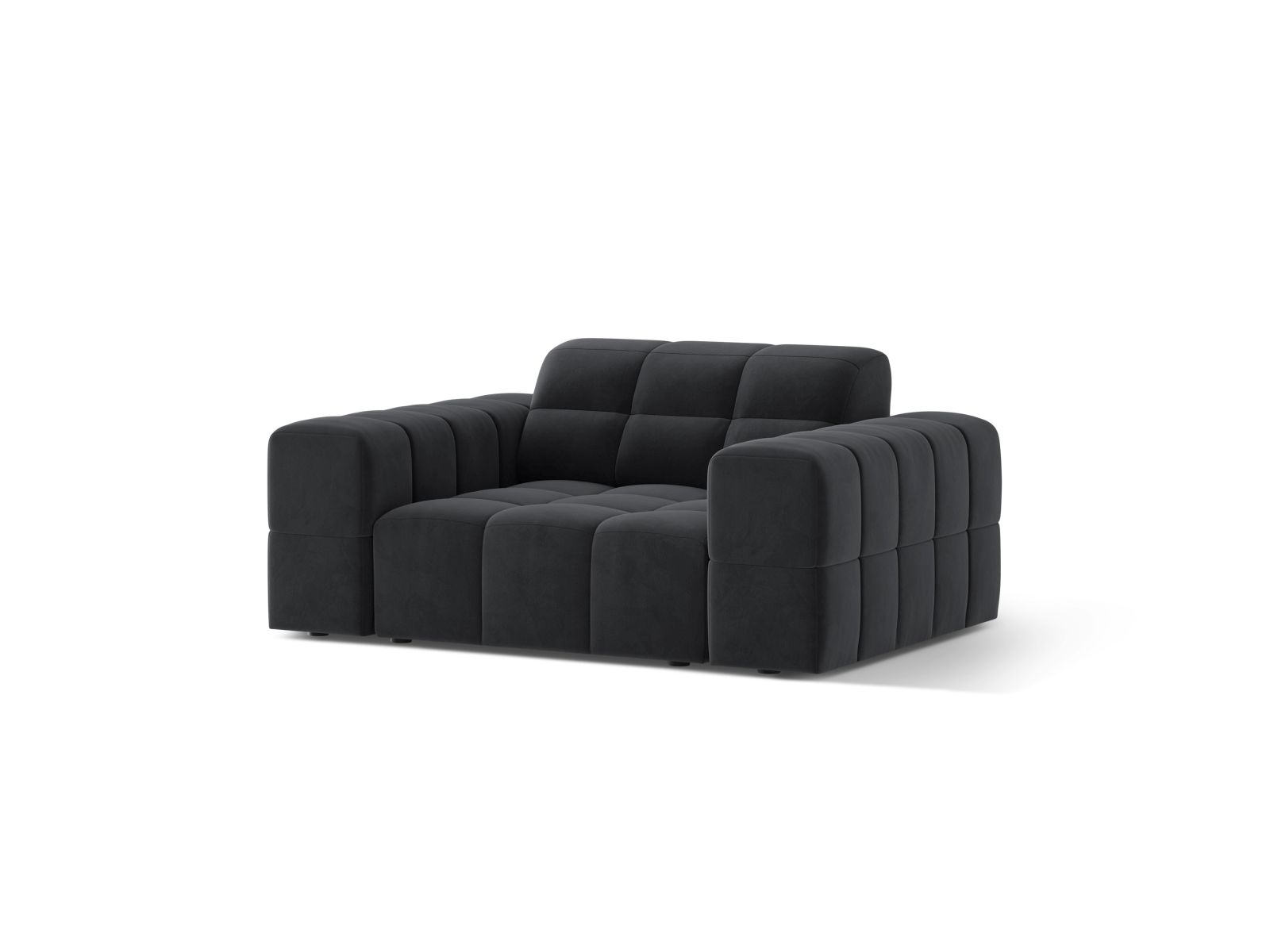 Velvet Armchair, "Jennifer", 1 Seat, 132x102x78
