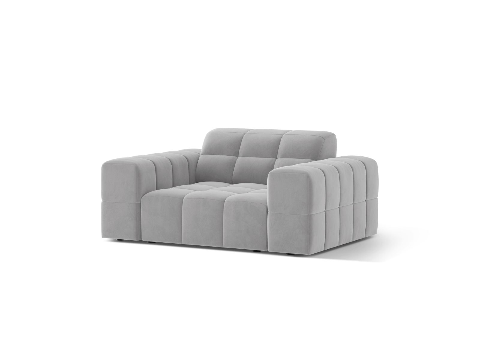 Velvet Armchair, "Jennifer", 1 Seat, 132x102x78