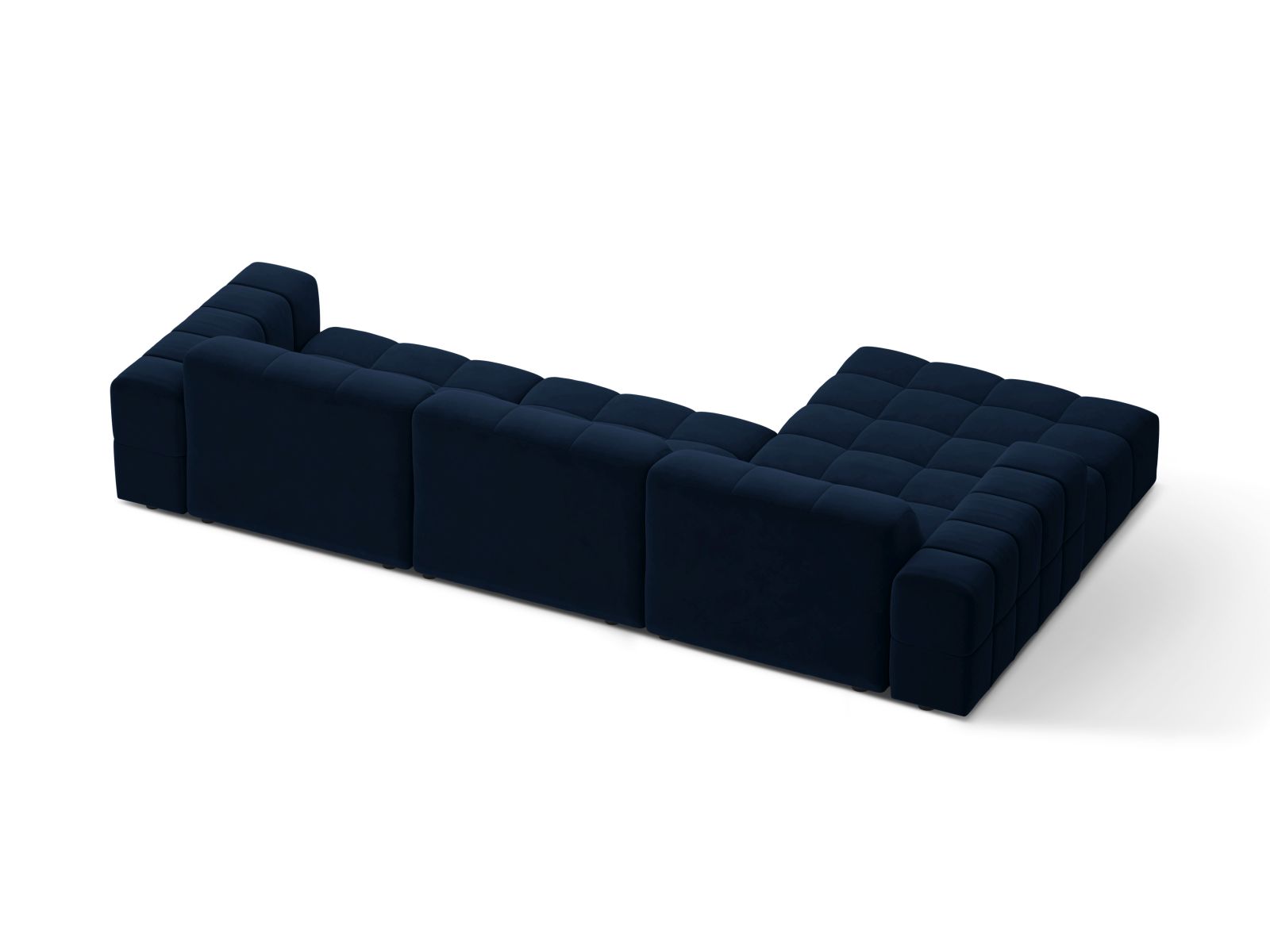 Velvet Left Corner Sofa, "Jennifer", 4 Seats, 294x167x78