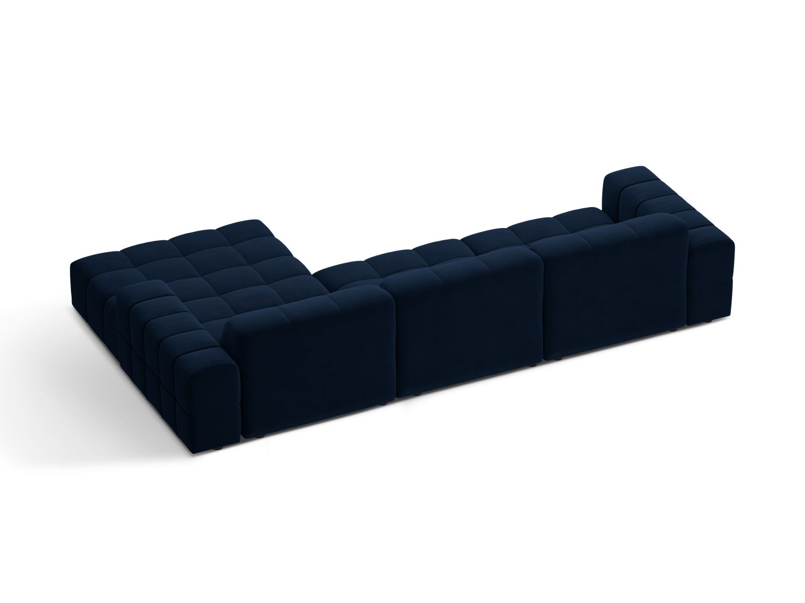 Velvet Right Corner Sofa, "Jennifer", 4 Seats, 294x167x78