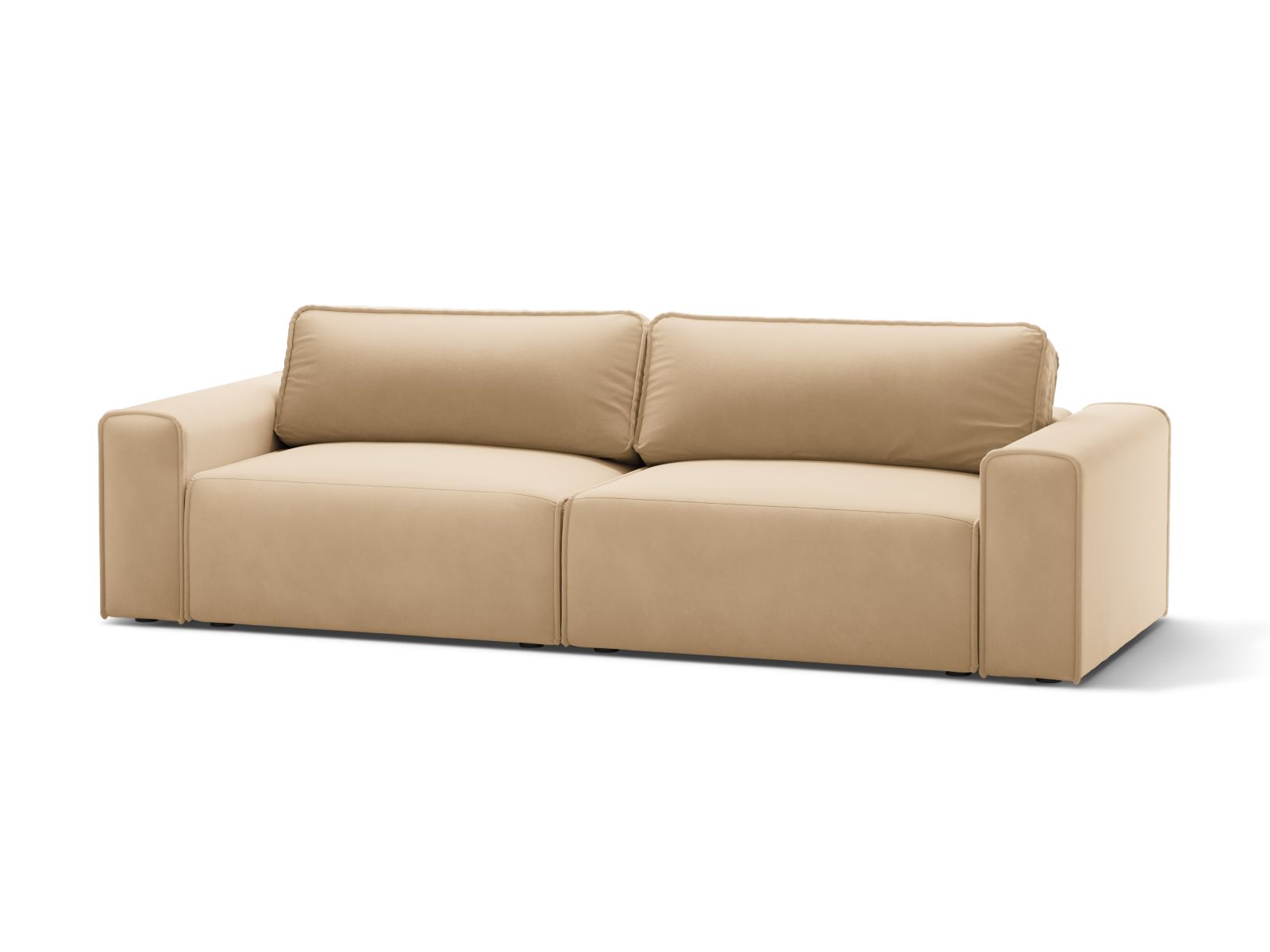 Velvet Sofa With Bed Function And Box, "Victor", 3 Seats, 246x100x83