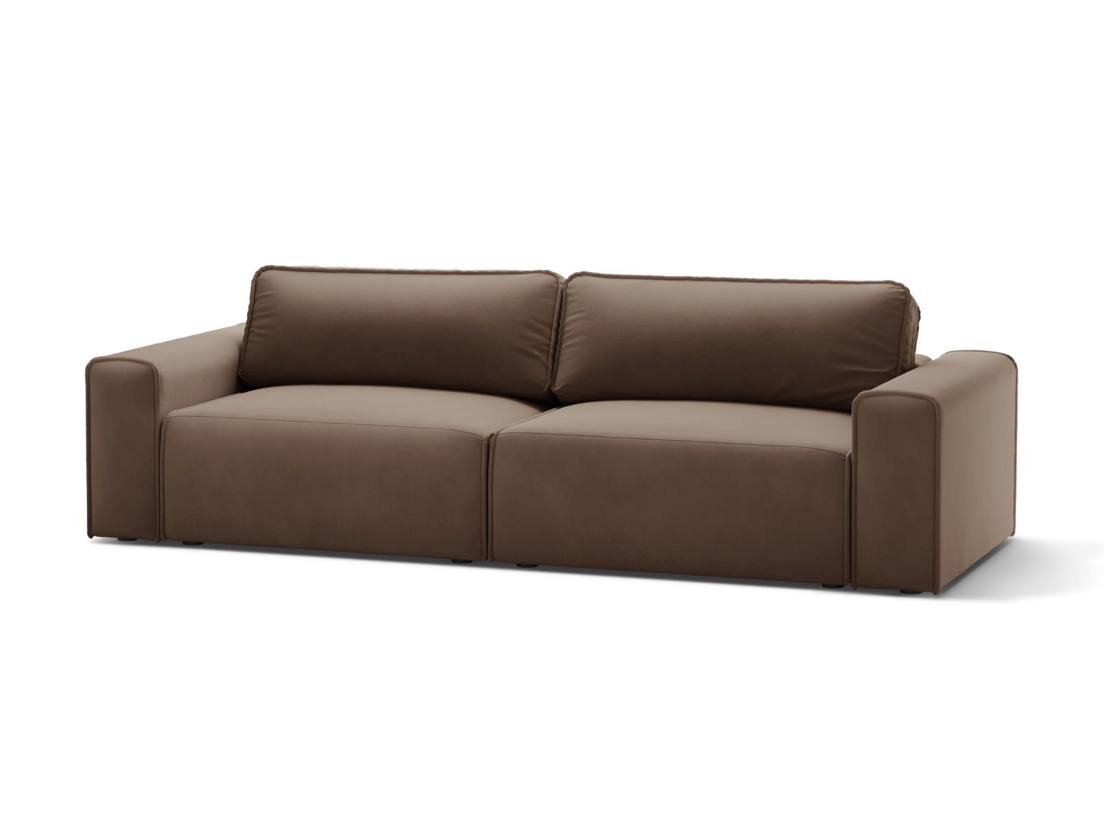 Velvet Sofa With Bed Function And Box, "Victor", 3 Seats, 246x100x83
