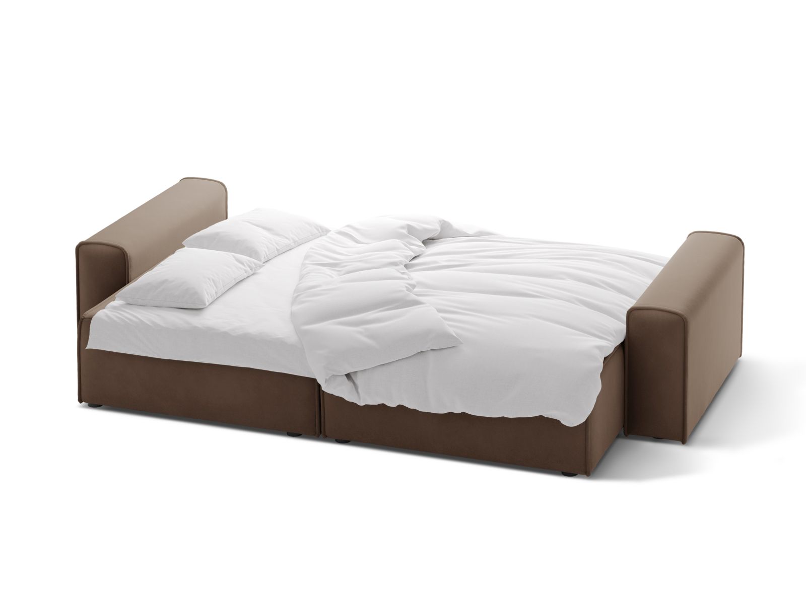 Velvet Sofa With Bed Function And Box, "Victor", 3 Seats, 246x100x83