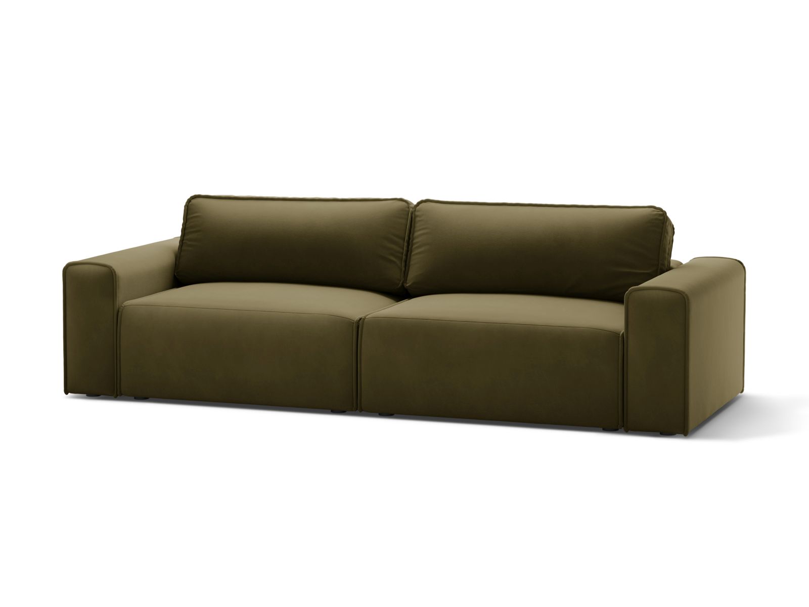 Velvet Sofa With Bed Function And Box, "Victor", 3 Seats, 246x100x83