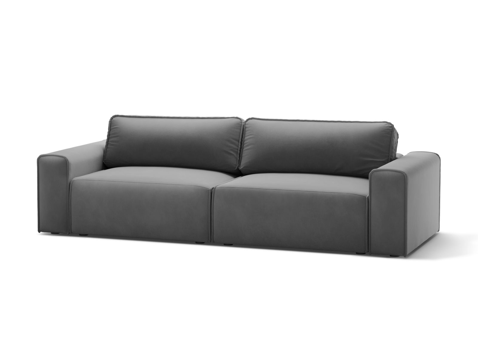 Velvet Sofa With Bed Function And Box, "Victor", 3 Seats, 246x100x83