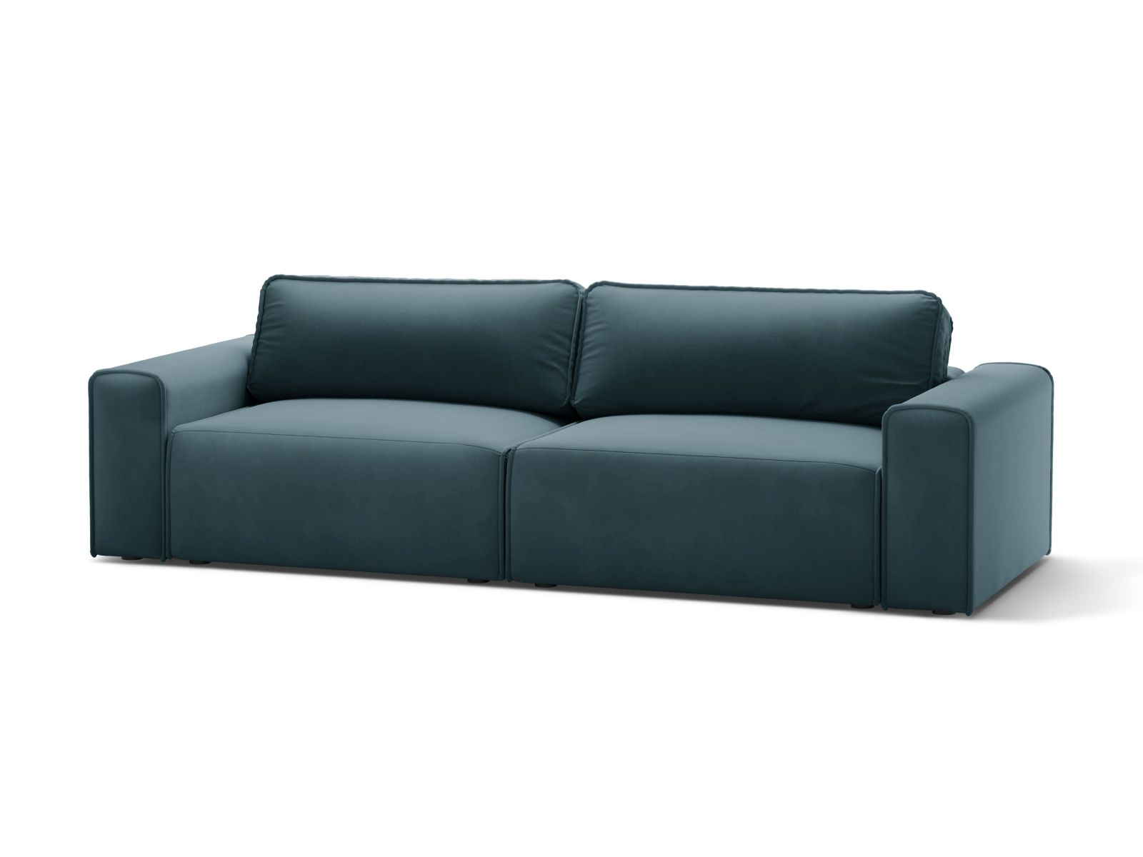 Velvet Sofa With Bed Function And Box, "Victor", 3 Seats, 246x100x83