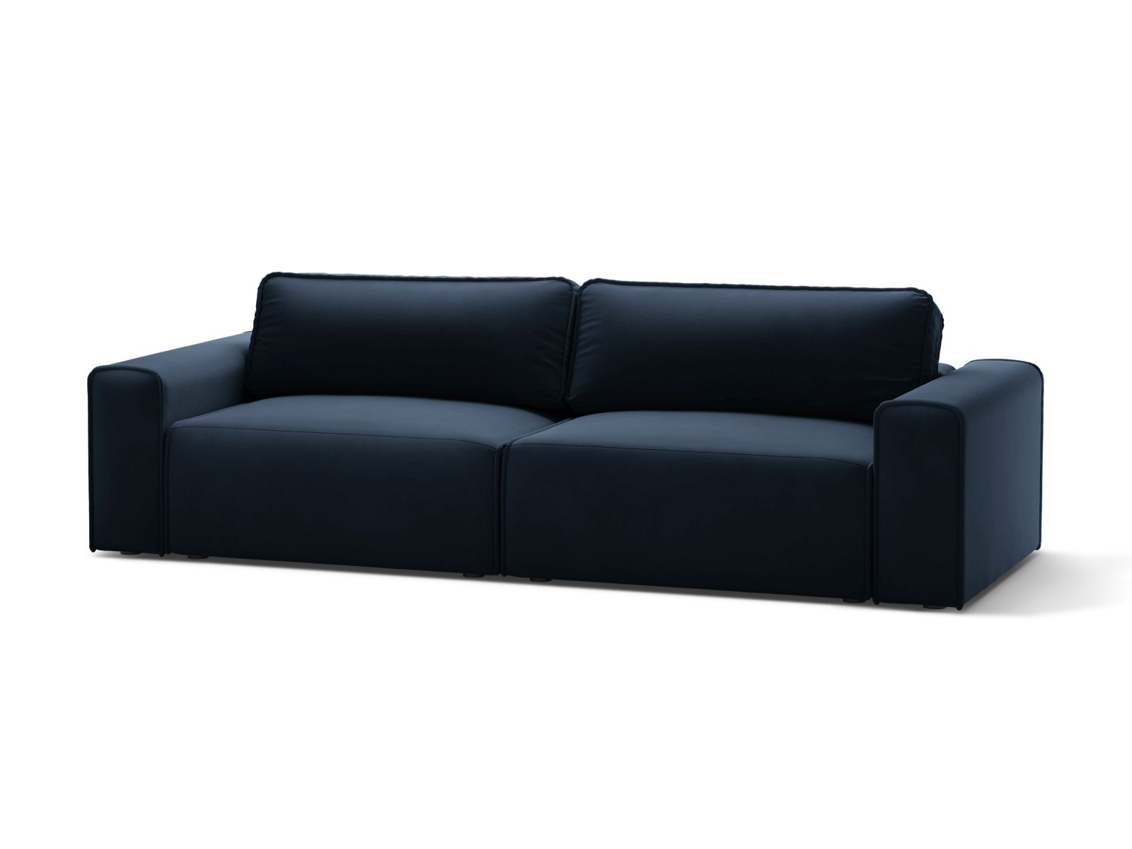 Velvet Sofa With Bed Function And Box, "Victor", 3 Seats, 246x100x83