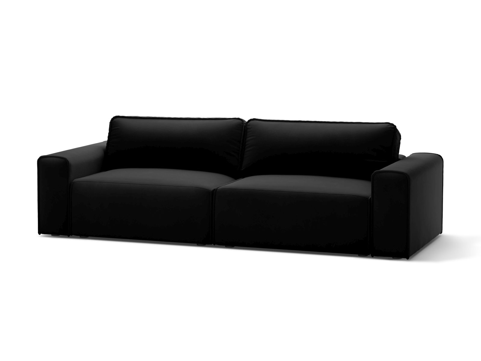 Velvet Sofa With Bed Function And Box, "Victor", 3 Seats, 246x100x83