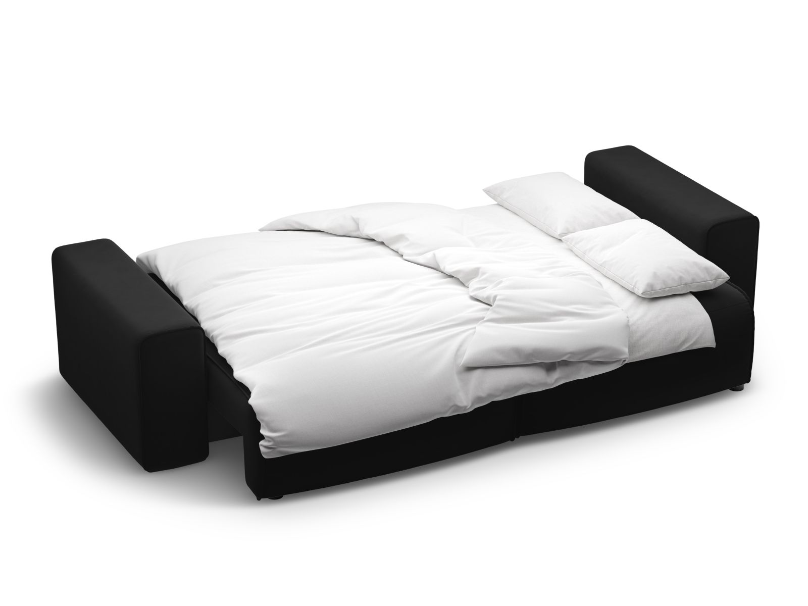 Velvet Sofa With Bed Function And Box, "Victor", 3 Seats, 246x100x83