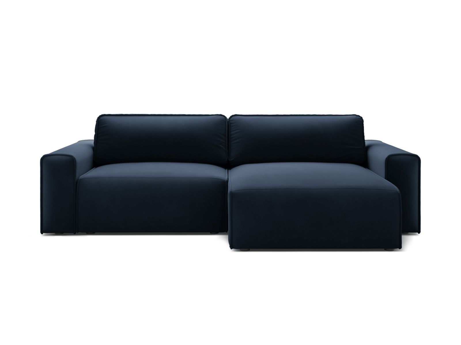 Velvet Right Corner Sofa With Bed Function And Box, "Victor", 3 Seats, 246x148x83