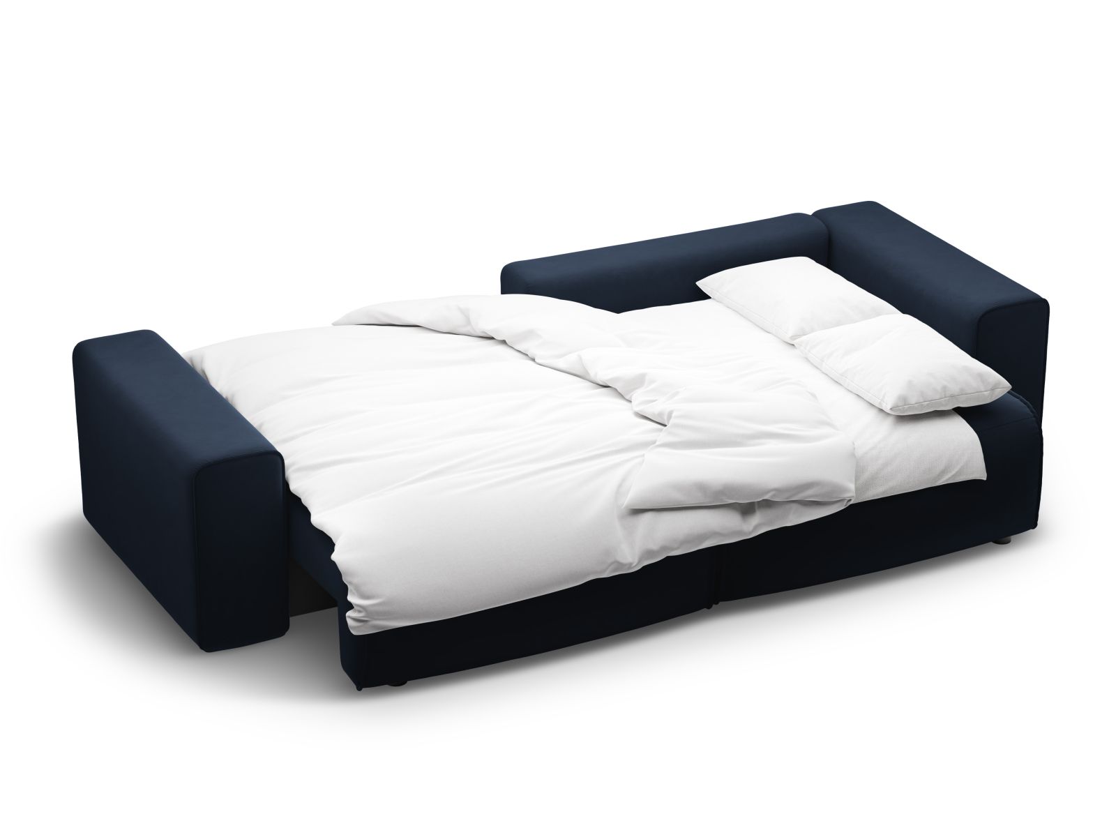 Velvet Right Corner Sofa With Bed Function And Box, "Victor", 3 Seats, 246x148x83