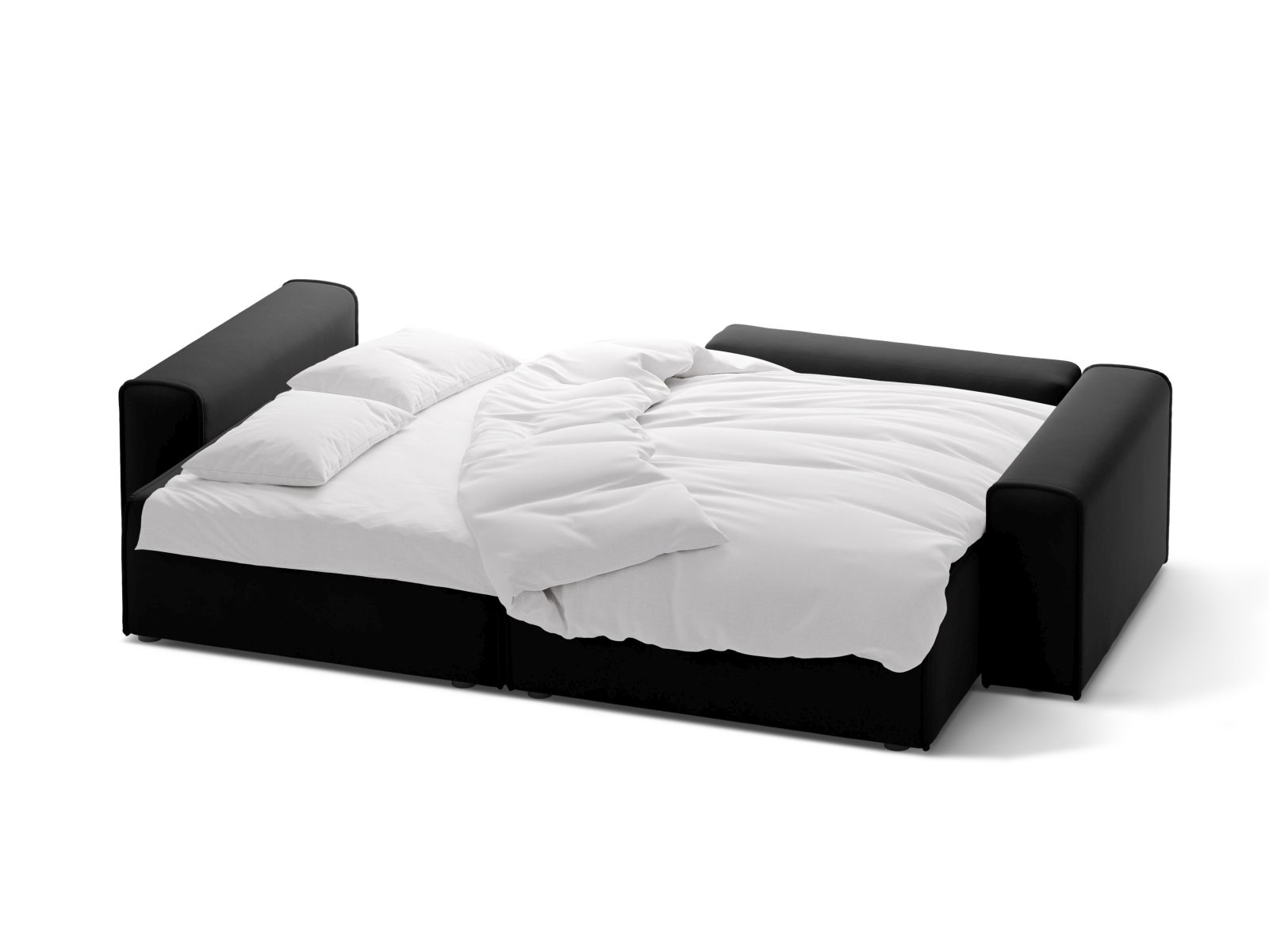 Velvet Right Corner Sofa With Bed Function And Box, "Victor", 3 Seats, 246x148x83