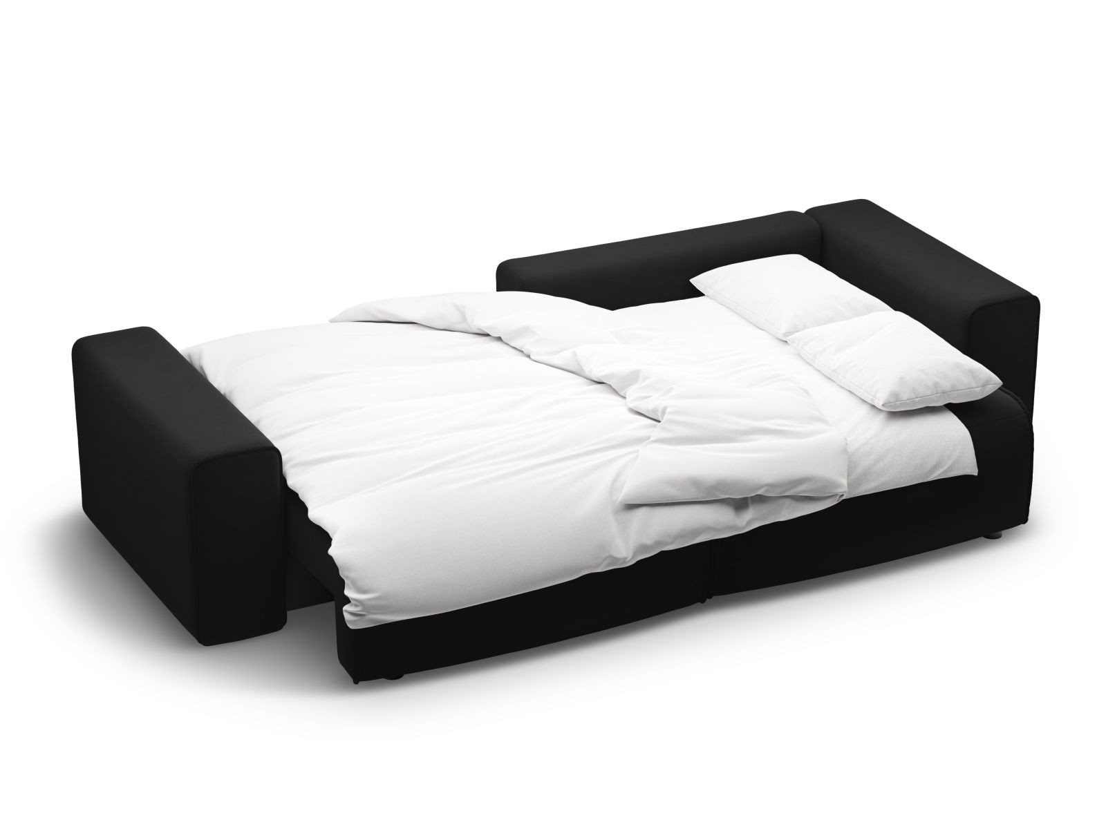 Velvet Right Corner Sofa With Bed Function And Box, "Victor", 3 Seats, 246x148x83
