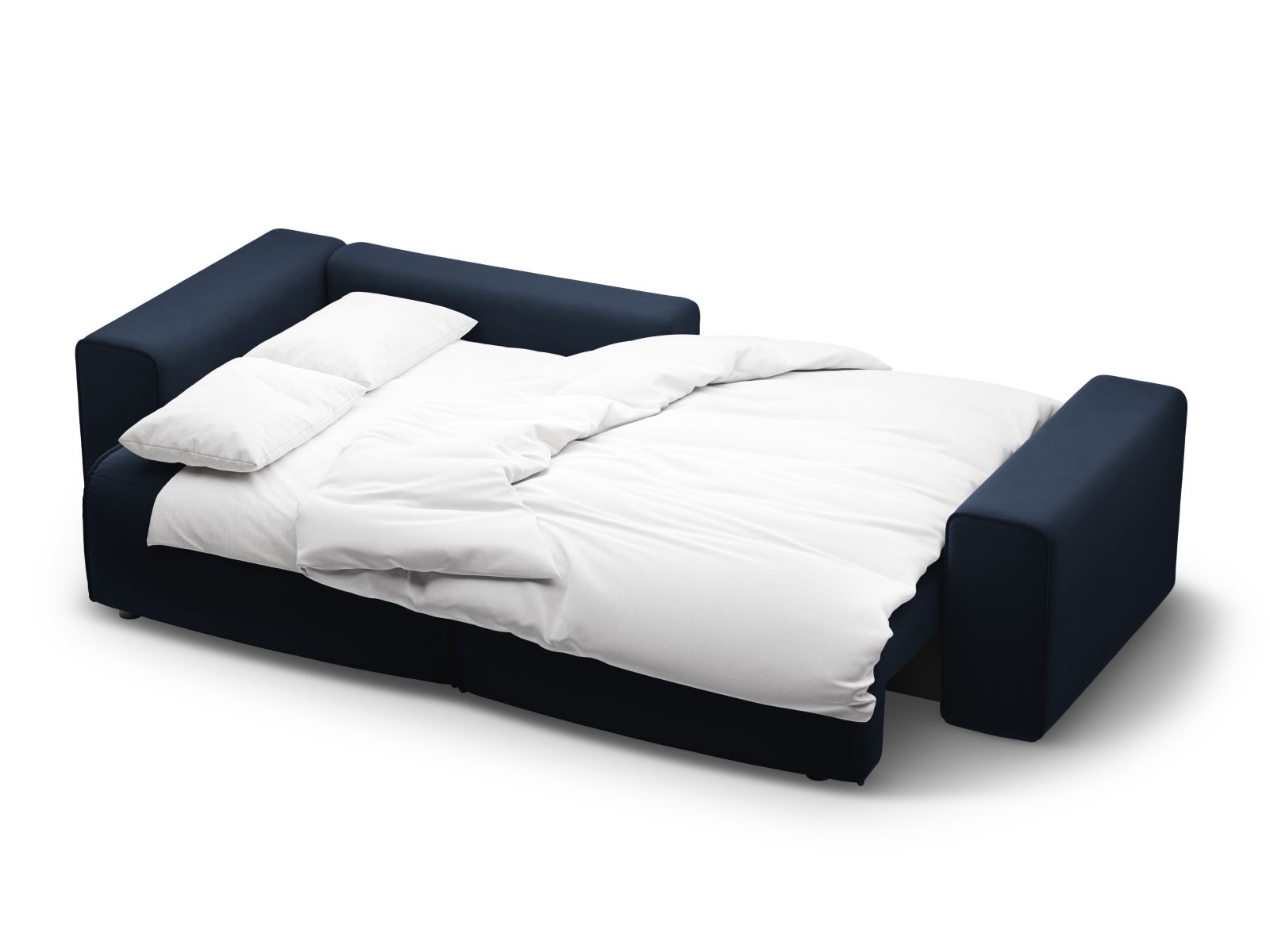 Velvet Left Corner Sofa With Bed Function And Box, "Victor", 3 Seats, 246x148x83