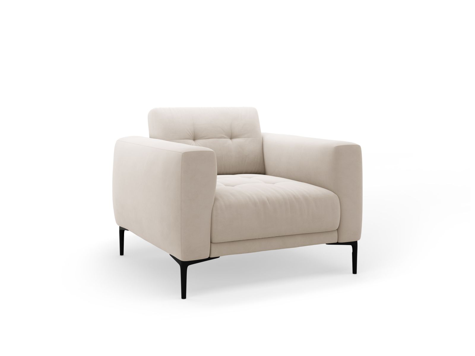 Velvet Armchair, "Bemy", 1 Seat, 87x85x85