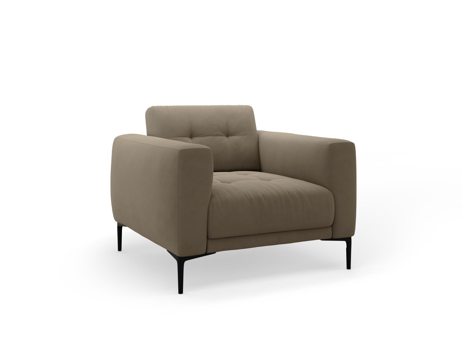 Velvet Armchair, "Bemy", 1 Seat, 87x85x85
