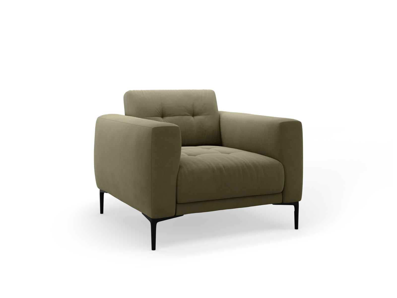Velvet Armchair, "Bemy", 1 Seat, 87x85x85