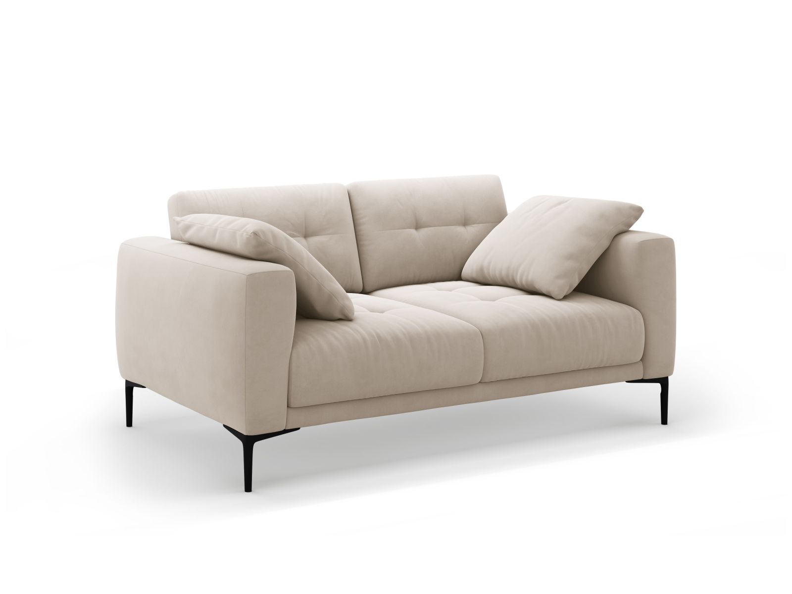 Velvet Sofa, "Bemy", 2 Seats, 161x102x86