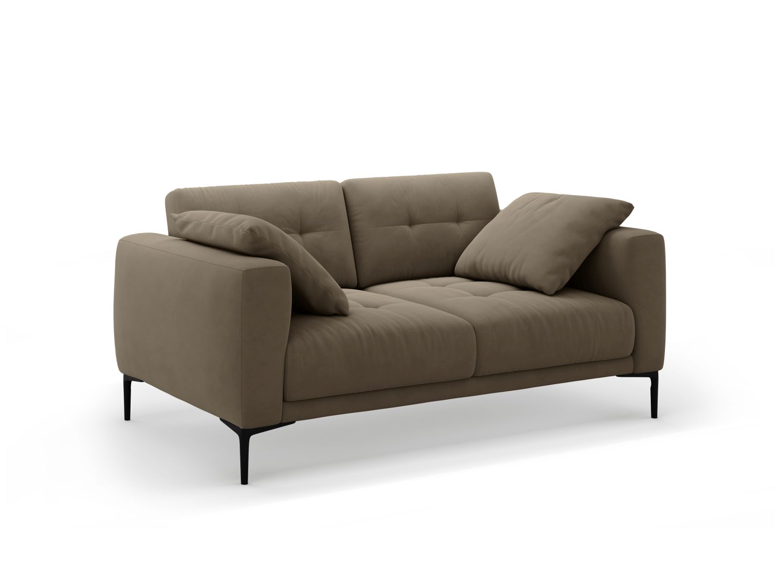 Velvet Sofa, "Bemy", 2 Seats, 161x102x86