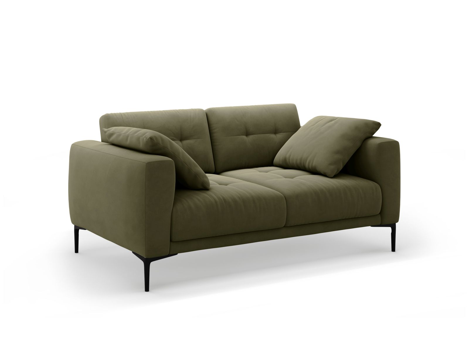 Velvet Sofa, "Bemy", 2 Seats, 161x102x86
