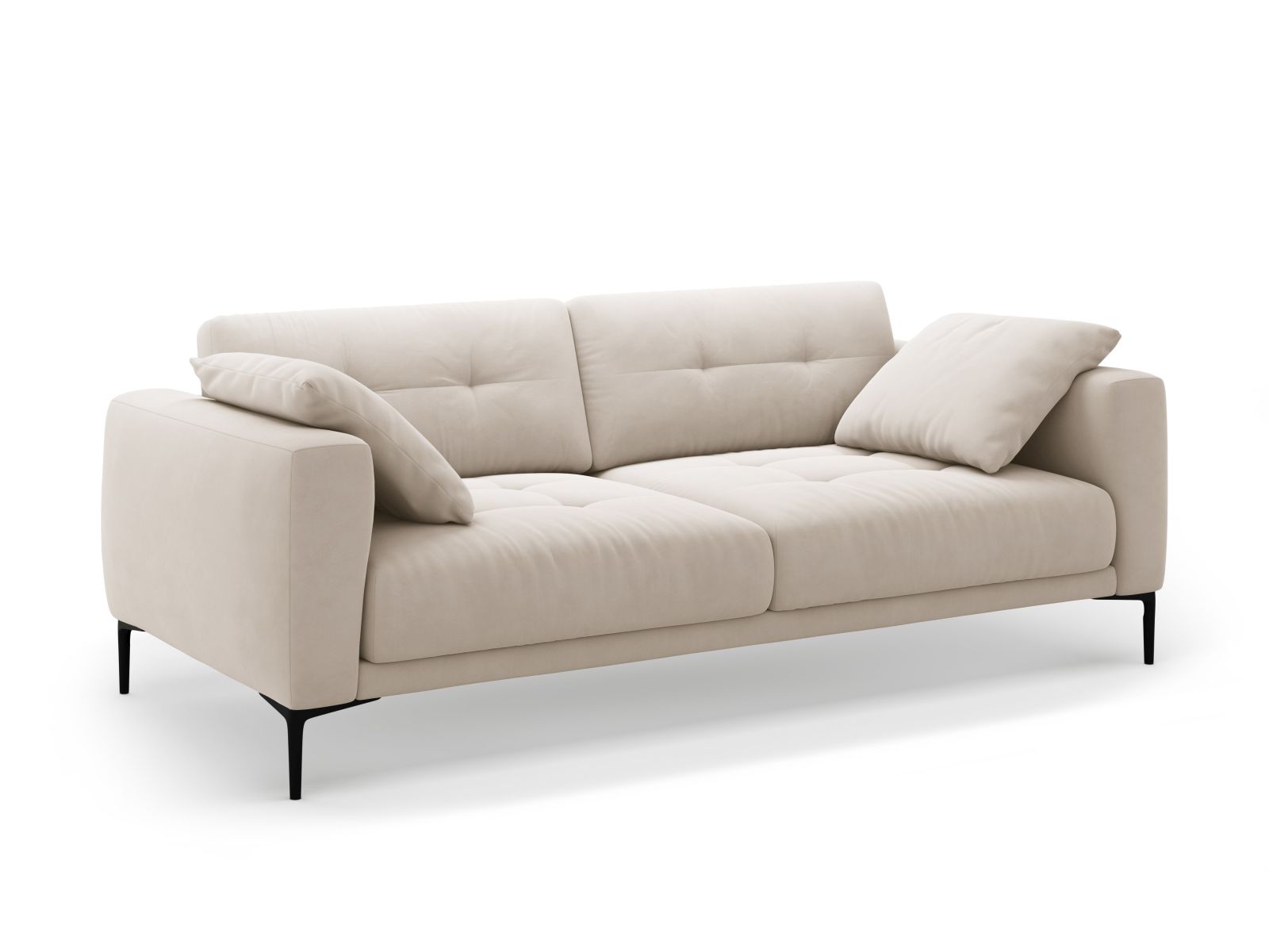 Velvet Sofa, "Bemy", 4 Seats, 221x102x86