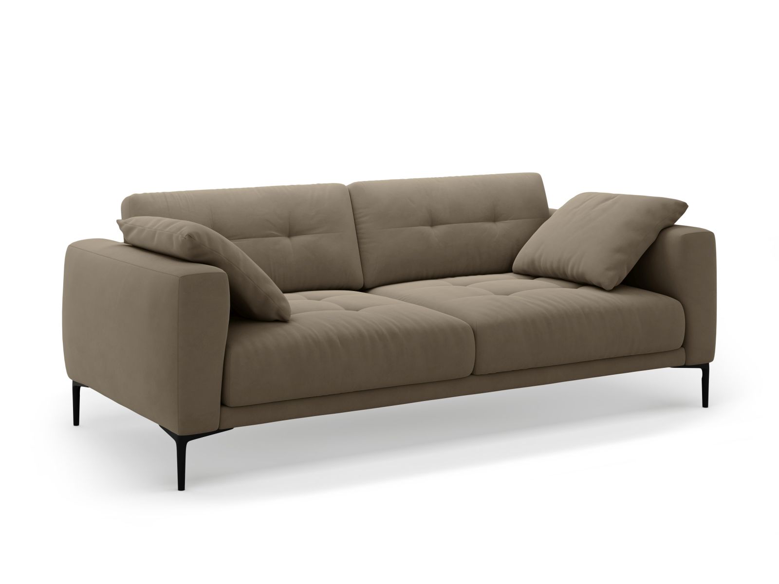 Velvet Sofa, "Bemy", 4 Seats, 221x102x86