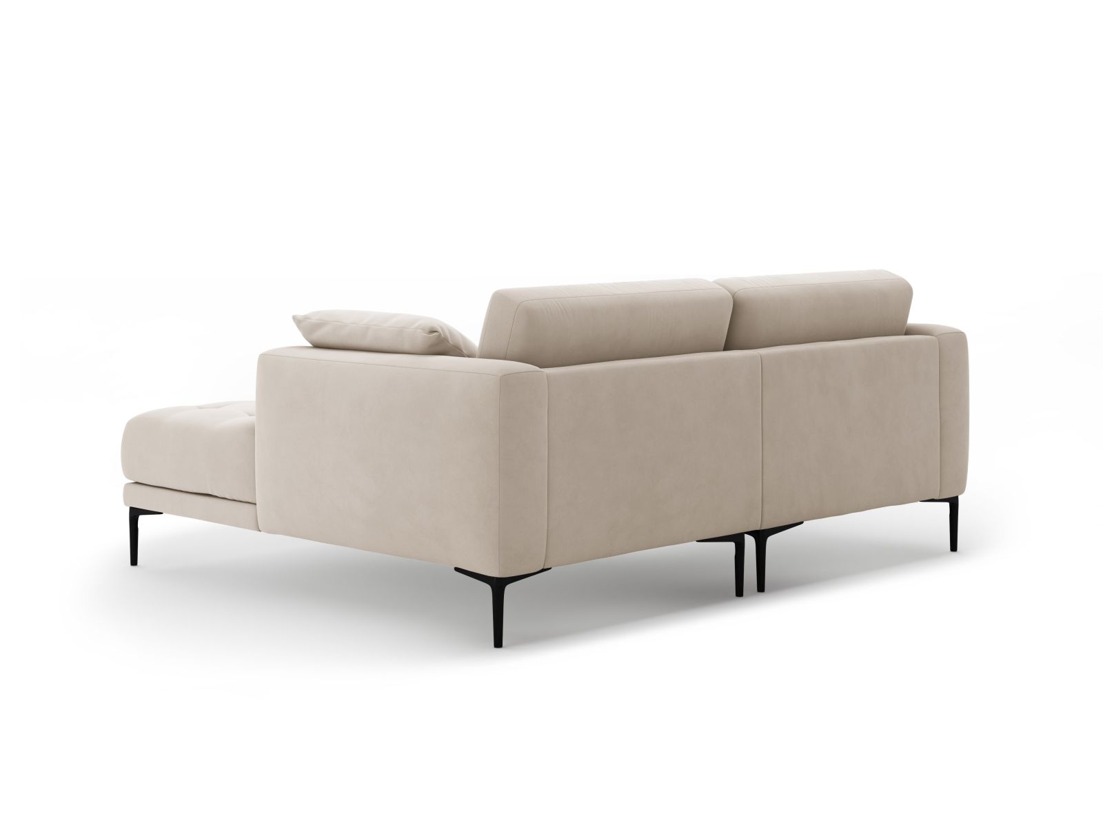 Right Velvet Sofa, "Bemy", 2 Seats, 205x174x86