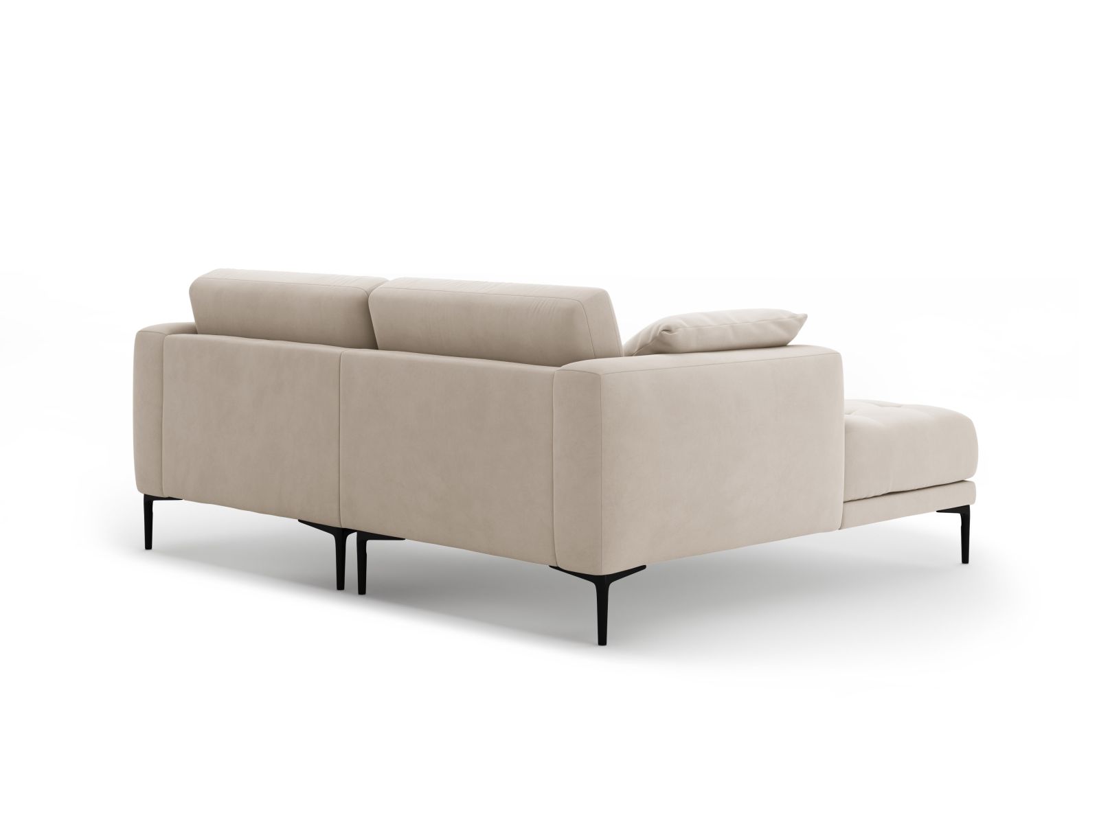 Left Velvet Sofa, "Bemy", 2 Seats, 205x174x86
