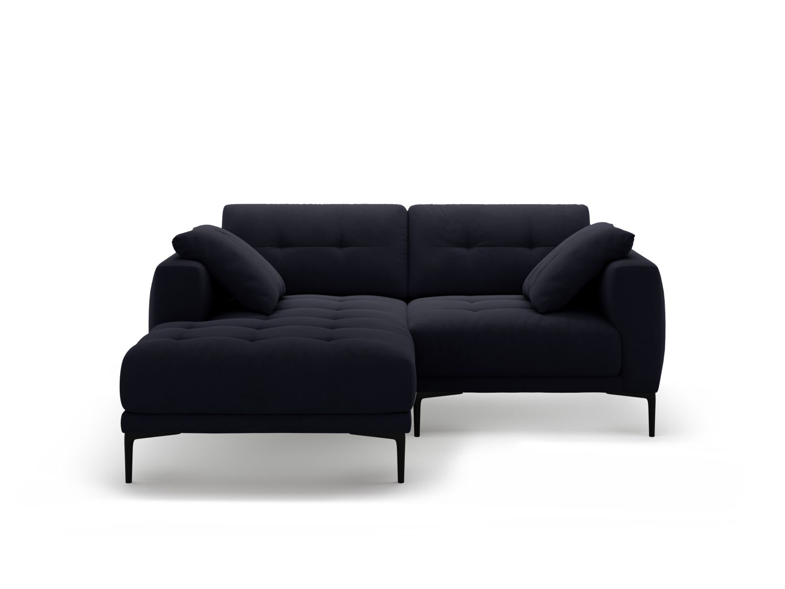 Left Velvet Sofa, "Bemy", 2 Seats, 205x174x86