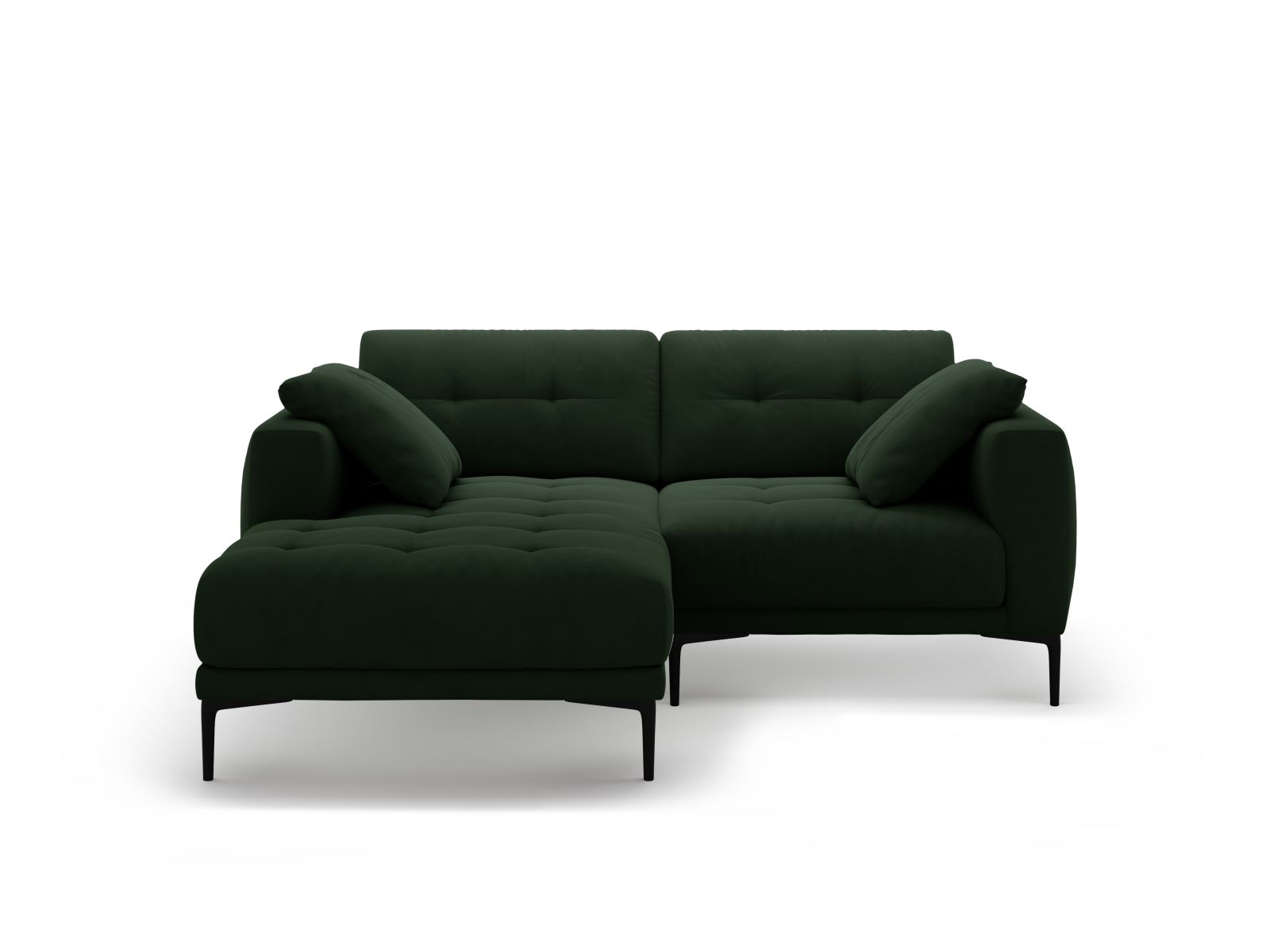 Left Velvet Sofa, "Bemy", 2 Seats, 205x174x86
