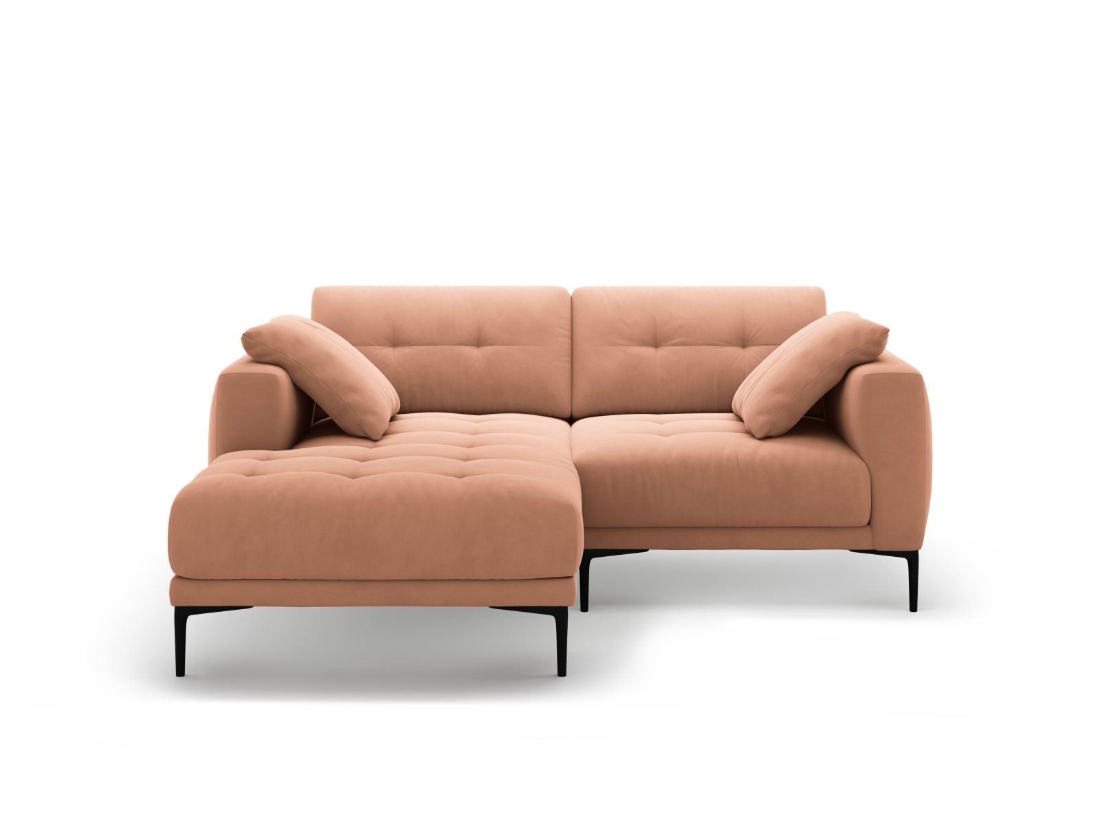 Left Velvet Sofa, "Bemy", 2 Seats, 205x174x86