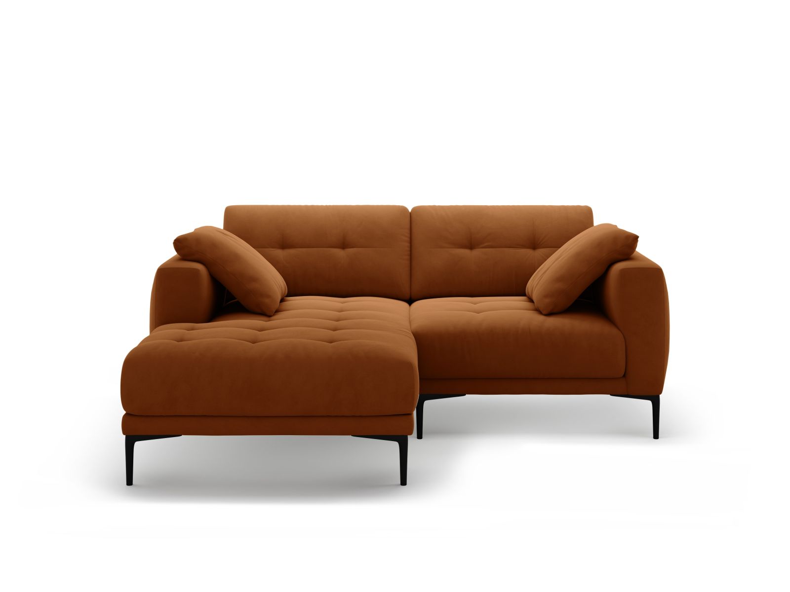 Left Velvet Sofa, "Bemy", 2 Seats, 205x174x86
