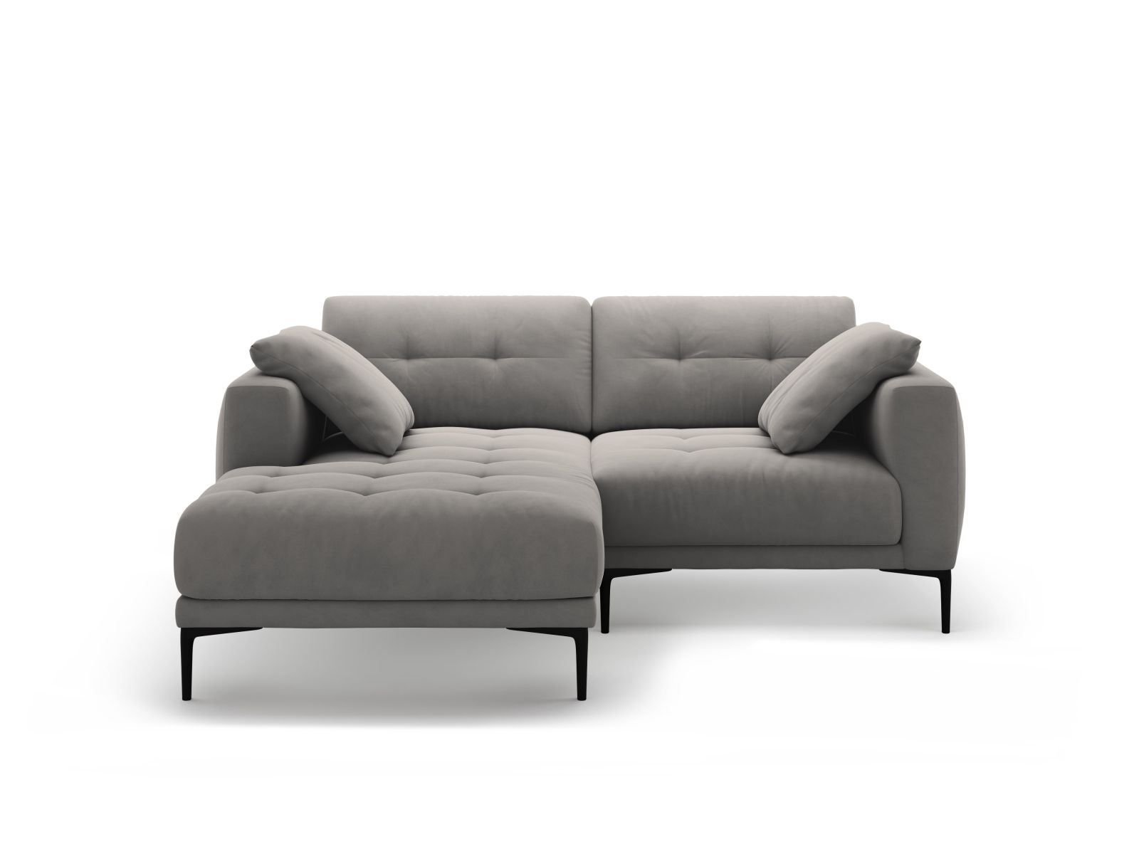 Left Velvet Sofa, "Bemy", 2 Seats, 205x174x86