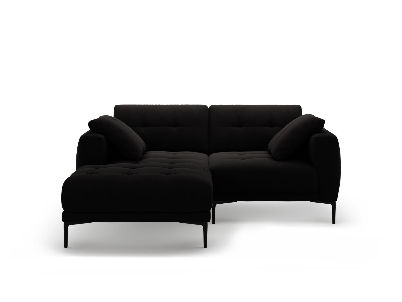 Left Velvet Sofa, "Bemy", 2 Seats, 205x174x86