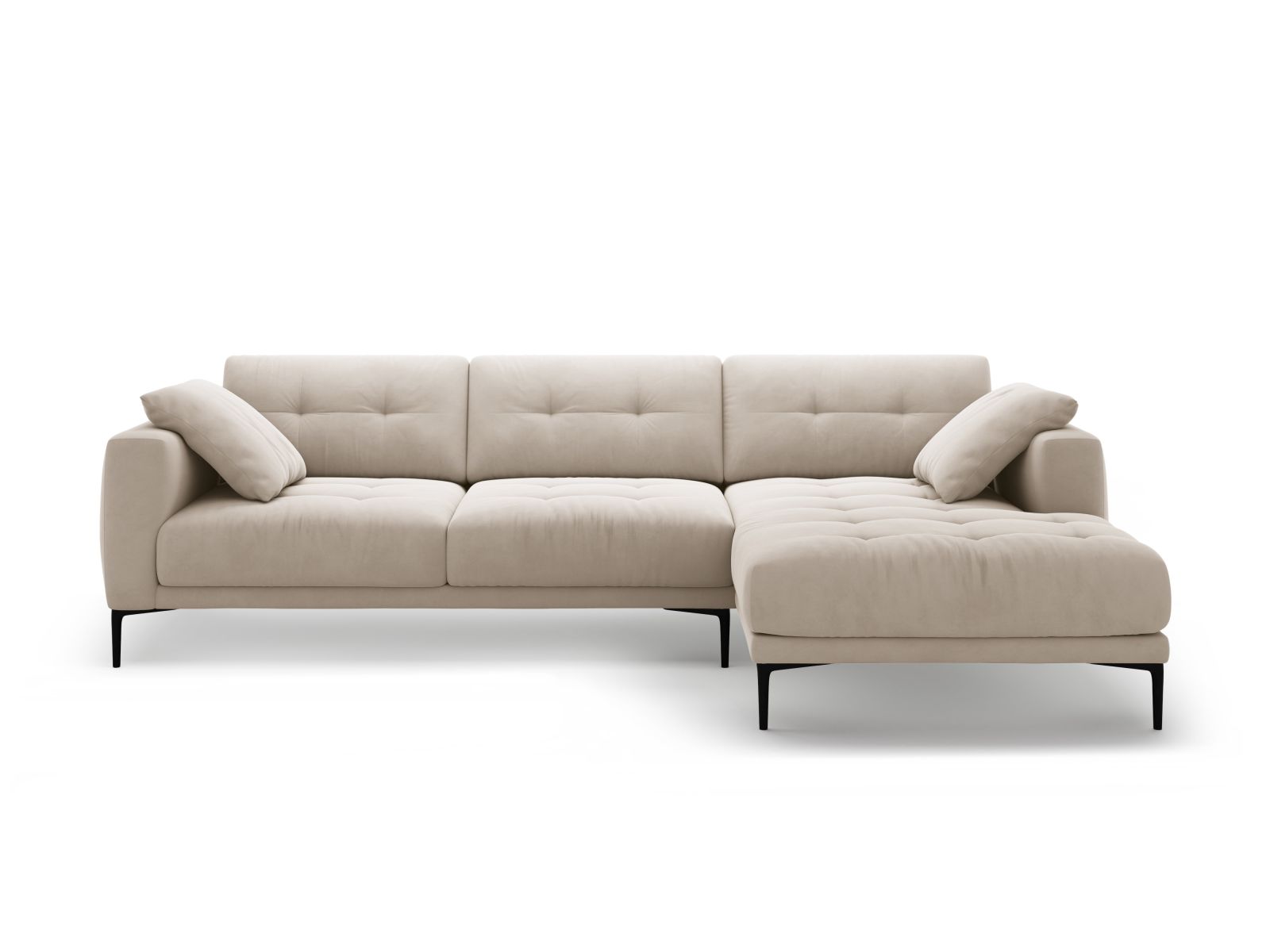 Right Velvet Sofa, "Bemy", 3 Seats, 291x174x86