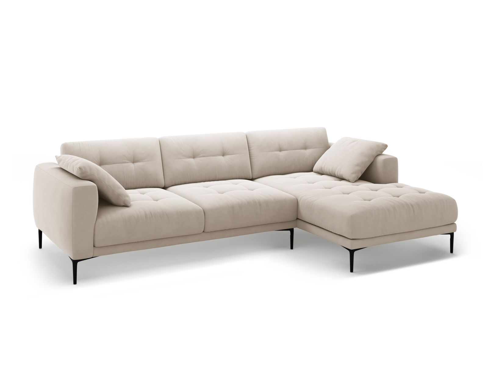 Right Velvet Sofa, "Bemy", 3 Seats, 291x174x86
