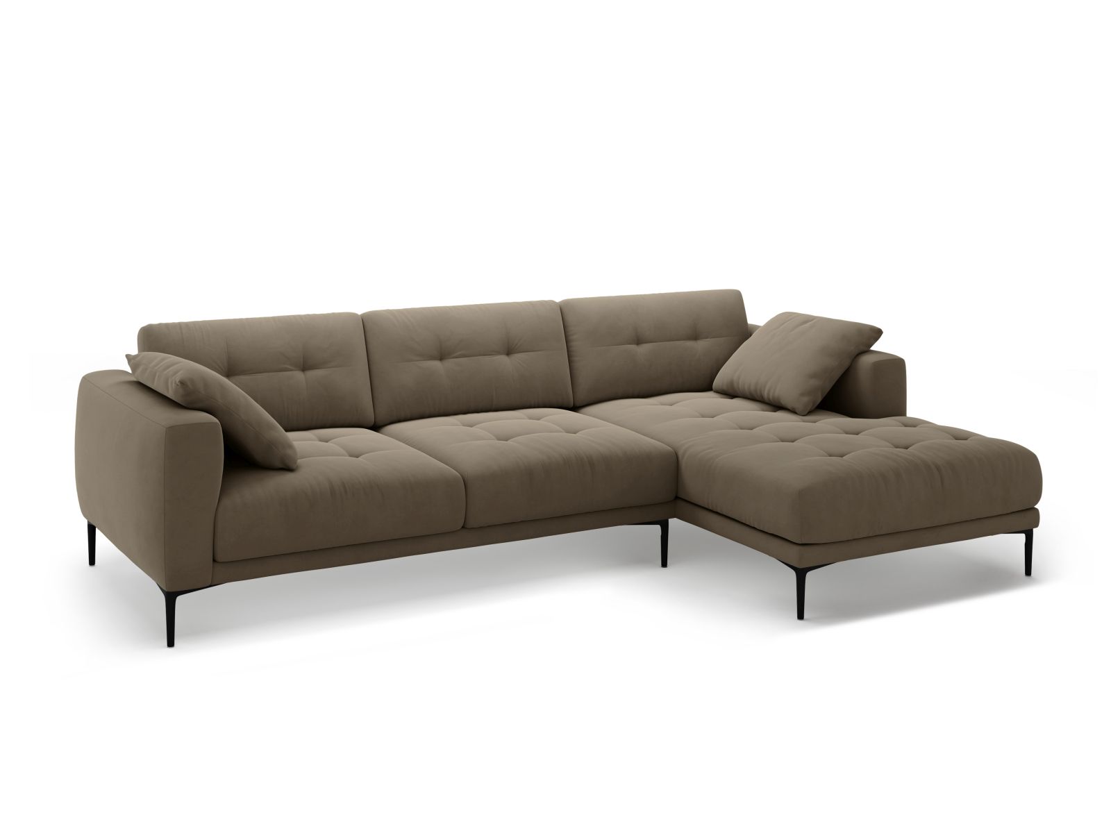 Right Velvet Sofa, "Bemy", 3 Seats, 291x174x86