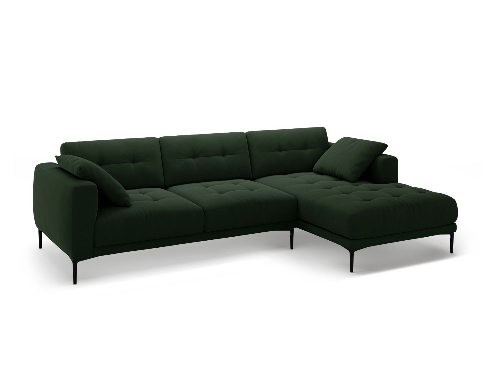Right Velvet Sofa, "Bemy", 3 Seats, 291x174x86