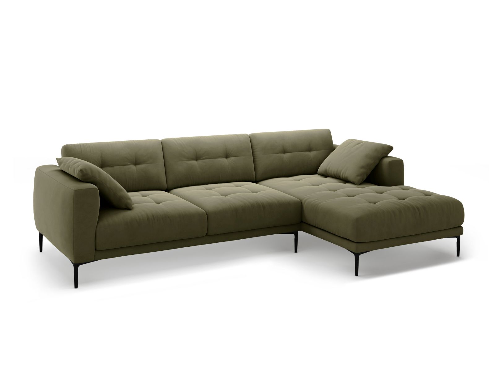 Right Velvet Sofa, "Bemy", 3 Seats, 291x174x86