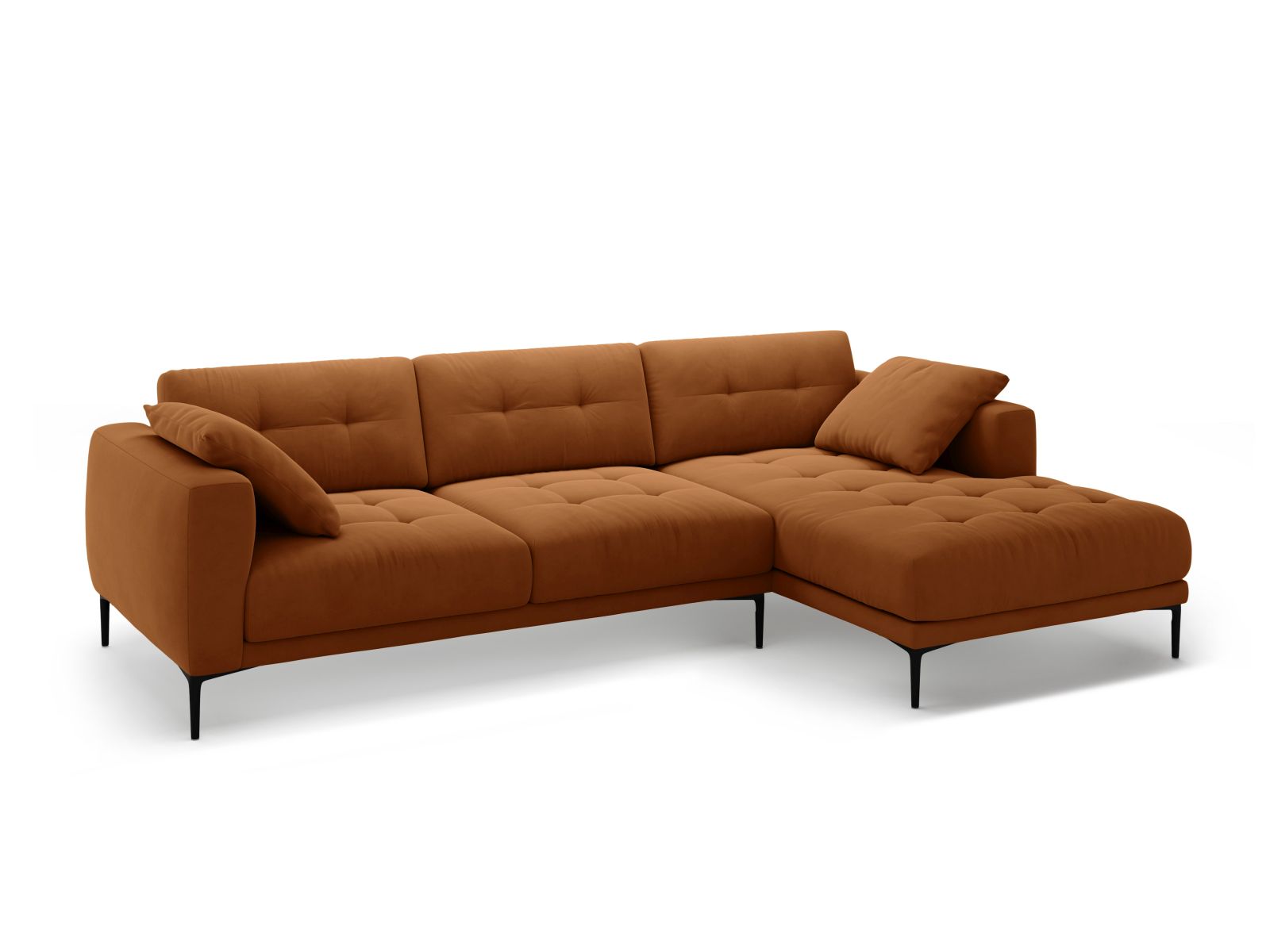 Right Velvet Sofa, "Bemy", 3 Seats, 291x174x86