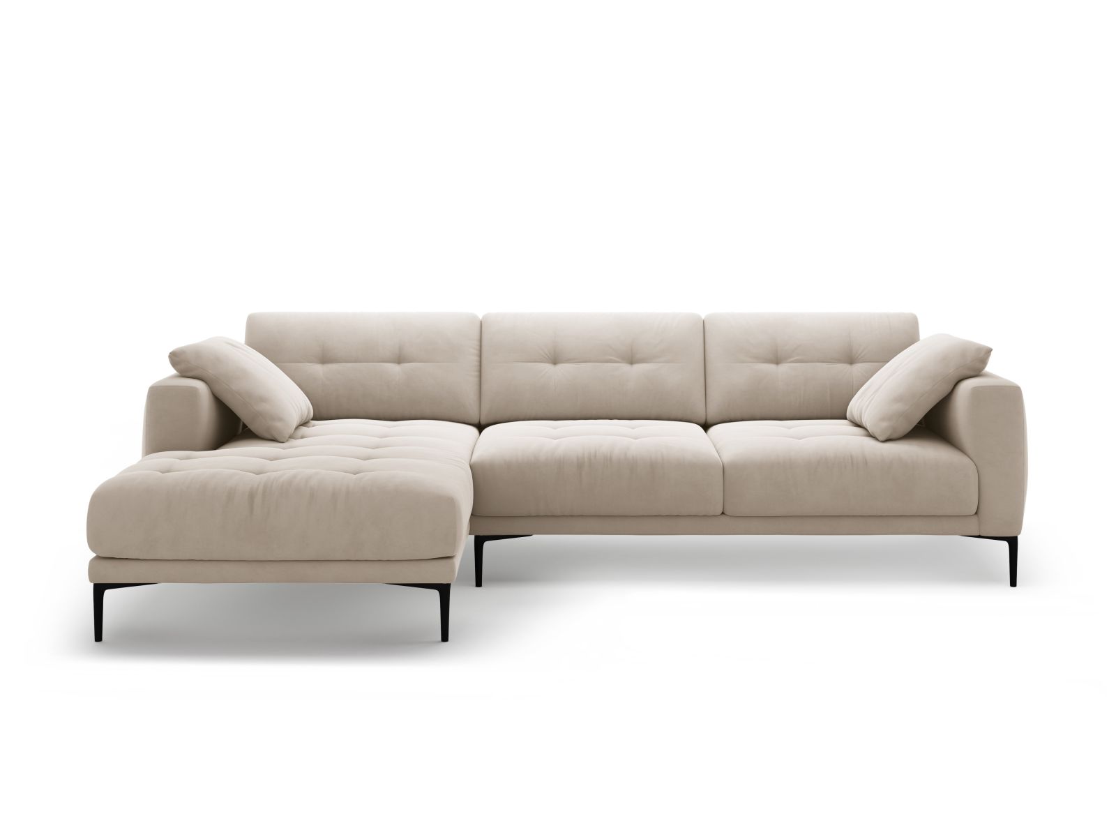 Left Velvet Sofa, "Bemy", 3 Seats, 291x174x86