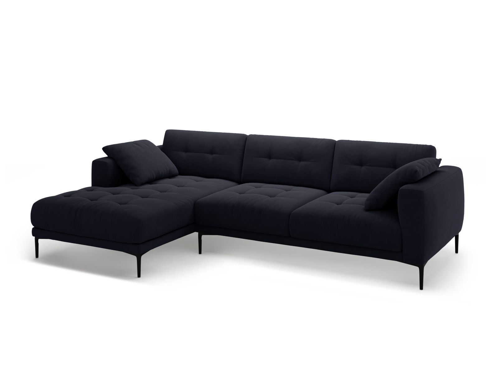 Left Velvet Sofa, "Bemy", 3 Seats, 291x174x86